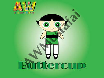 Buttercup - The Powerpuff Girls branding design graphic design icon illustration logo vector