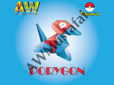 Porygon - Pokemon branding design graphic design icon illustration logo vector