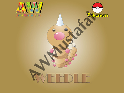 Weedle- Pokemon branding design graphic design icon illustration logo vector