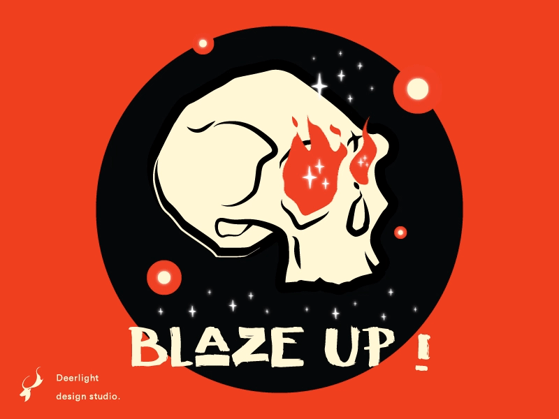 Blaze up 🔥 blaze up comic fire red skull star