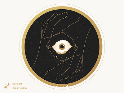 Blessing cry deerlight eye gold illustration star