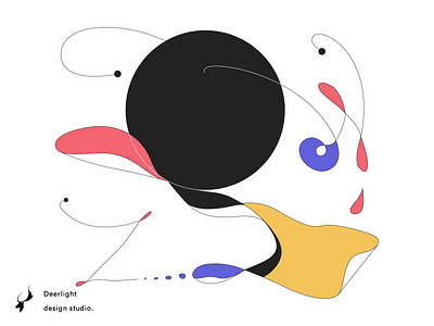 Line deerlight design dribbble illustration