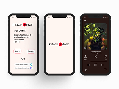 STREAM FREAK app branding ui ux uxdesign