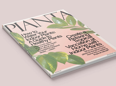 Pianta Magazine - Cover graphic design houseplant magazine photography plant publication typography