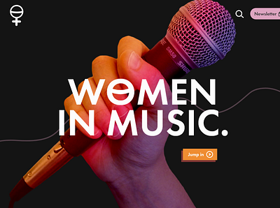 Women in Music Web Design - Landing Page adobe xd design graphic design music ui web design website