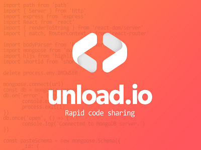 Unload.io branding cindr.io free logo logotype open source unload unload.io