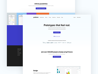 Homepage exploration branding exploration homepage interface landing page layout light minimal proto.io simple ui