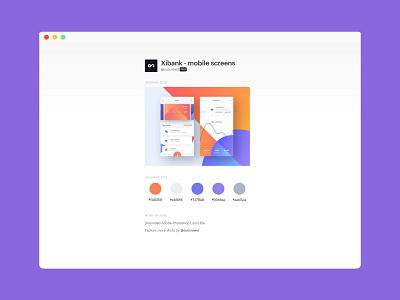 The Colorbook shot profile bright color colorbook interface landing page layout light minimal palette profile simple ui
