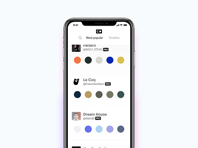 The Colorbook Mobile UI