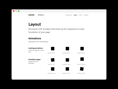 WIP - Stylekit Layout interface layout light minimal simple styleguide stylekit ui