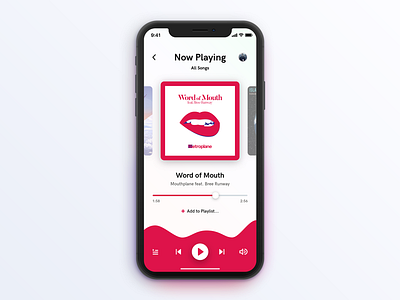 Music Player app interface ios iphonex mobile music player ui