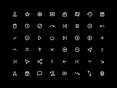 WIP Icon Set design icon set icons layout minimal outline simple