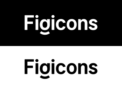 Figicons Logo branding dark design icons light logo minimal open source simple typography ui