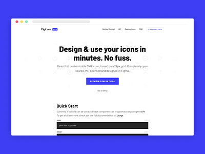 Figicons Landing Page