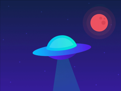 UFO Animation 404 animated animated gif animation design icons illustration ovni simple space ufo ui vector