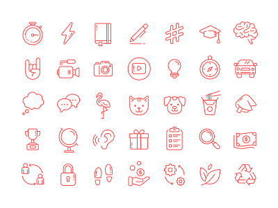 Icon Set design icon design icon set iconography iconos icons line icons set simple ui vector