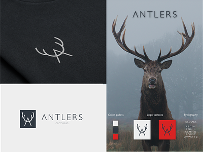 antlers clothing branding brand identity branding logo logo design logo designer logo designing minimalist minimalist logo modern logo