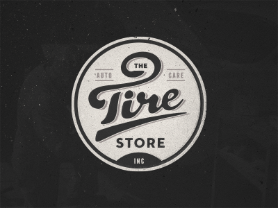The Tire Store auto logo mechanic tire typography