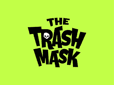 The Trash Mask branding logo mask skull trash type typeography