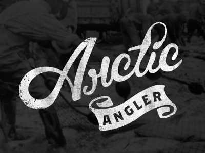 Arctic Angler angler arctic logo nautical typography