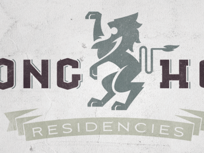 Strong House lion lofts logo residencies strong house typography
