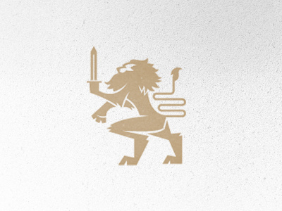 Lion lion logo sword