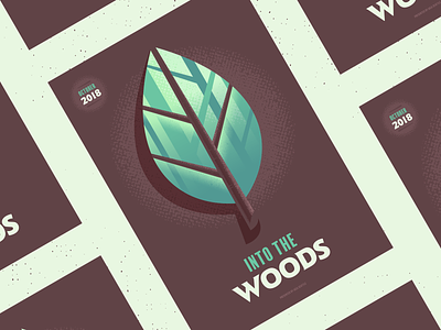 Into the Woods aiga leaf poster trees woods zoom