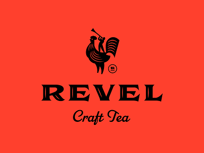 Revel Logo v2 logo person rooster tea