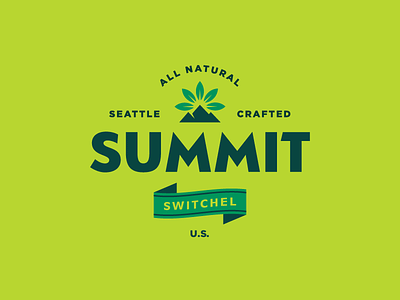 Summit Logo leaf leaves logo mountain nature summit switchel