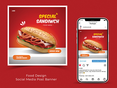Food Social Media Banner Design adds banner design food free graphic design instagram post social media