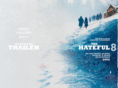 The Hateful 8 Teaser Page quentin tarantino snow the hateful 8 web design