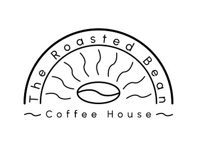 The Roasted Bean Coffee House branding design illustration logo