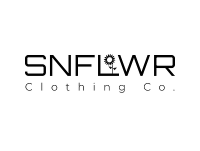 SNFLWR Clothing Co. branding design illustration logo