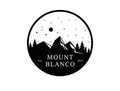 Mount Blanco branding design illustration logo