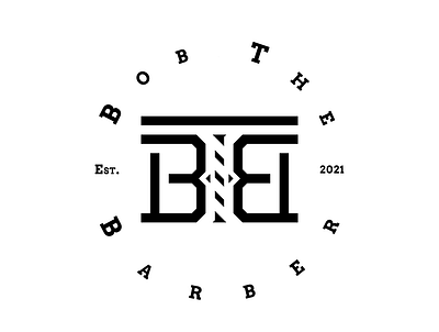 Bob The Barber branding design illustration logo