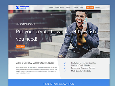 Unchained Capital Web Design