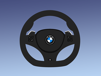 BMW M-Sport Steering Wheel bmw design illustration msport santagaj steering wheel trinamic trinamic digital vector art
