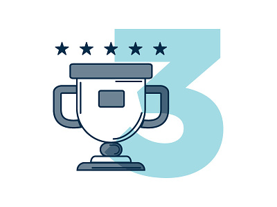 Top 10 Illustration 3 countdown five stars illustration numbers trophy