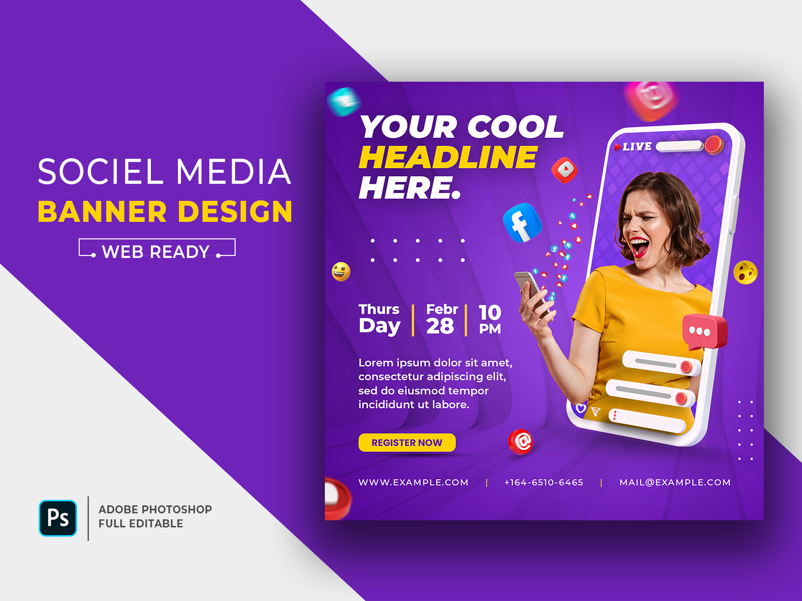 Social Media Banner Design By Graphic Fill On Dribbble