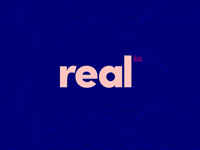 real.bk blue brooklyn logo typeset wordmark