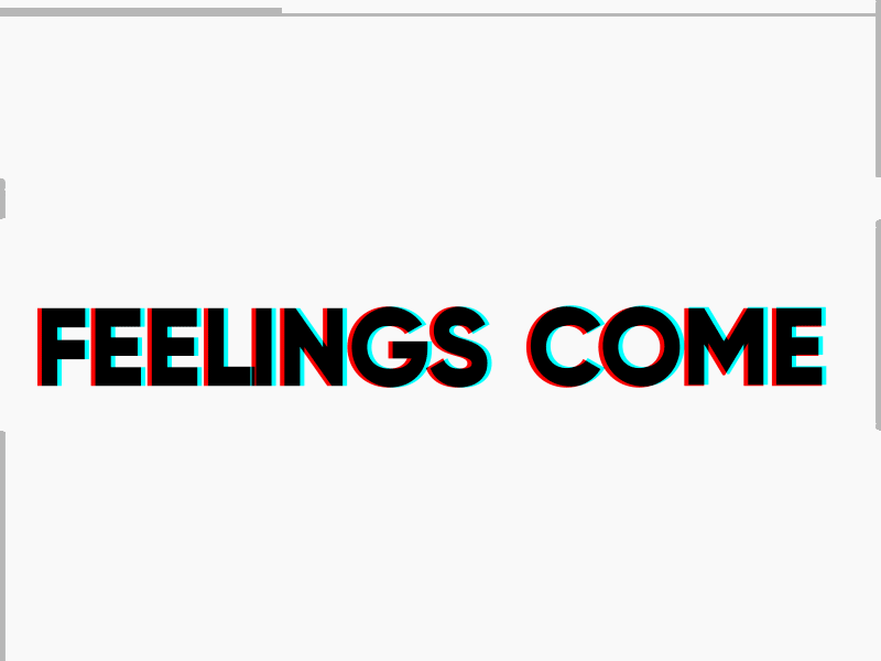 Feelings animation feelings glitch move typography words