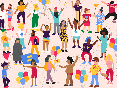 Diversity celebration color culture diverse diversity equality ethnicity graphic human illustration illustrator love people pride