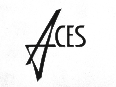 Aces aces custom illustrator logo retro star vector