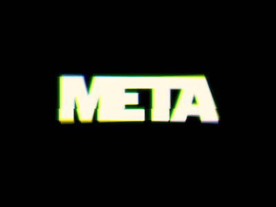 META official logo ae black branding glitch illustrator logo meta rgb split