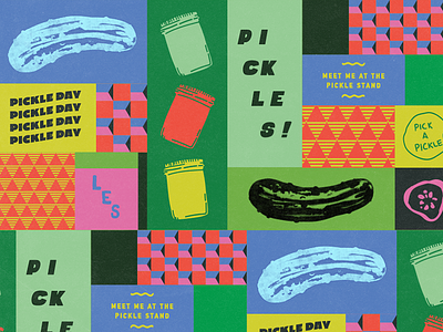 Pick A Pickle brine dill illustrator les patterns pickle picklestand vinegar