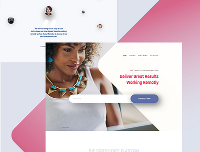Remote Working Platform Homepage branding collaboration remote remote work ui