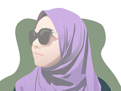 Muslimah Vector Portrait asyraaf azahari illustration islam malaysia muslimah portrait vector art vector illustration