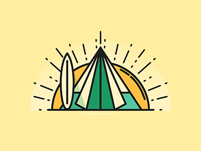Beach Day beach design graphic design icon iconography illustration sun surf tent vectors