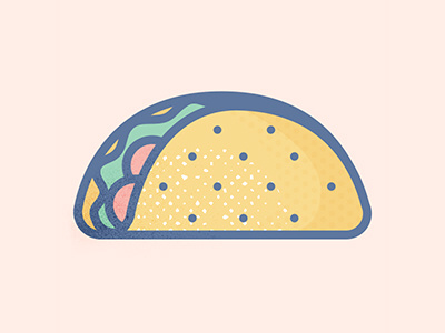 Taco design food graphic design icon iconography illustration taco vectors