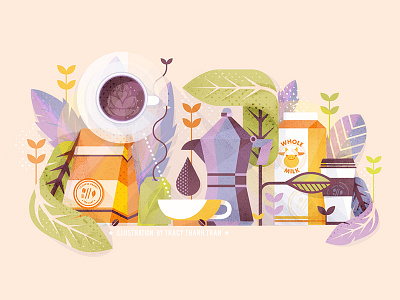 Coffee & Tea From Me To You beverage coffee design digital art drink graphic design icon iconography illustration love tea vectors